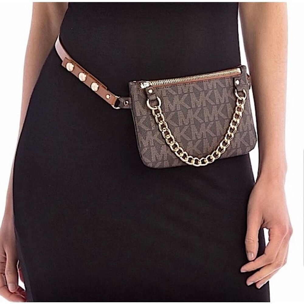 NEW Michael Kors Logo Belt Bag Size Medium - Picture 13 of 14